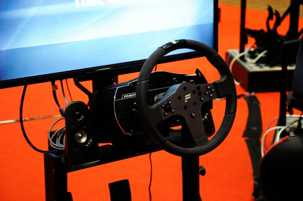 Fanatec direct drive steering wheel for sim racing