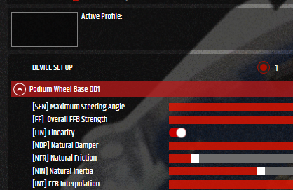 DD1 settings adjustment in Fanalab